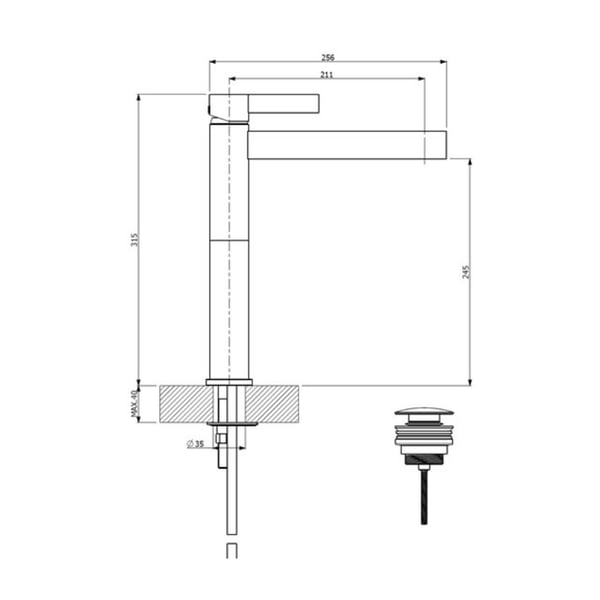 Μπαταρία νιπτήρος Icon ψηλή